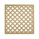 Infinity Drain - 5'' x 5'' Moor Pattern Decorative Plate for M 5, MD 5, MDB 5 in Satin Bronze - Satin Bronze