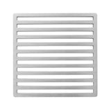 Infinity Drain - 4'' x 4'' Lines Pattern Decorative Plate for N 4, ND 4, NDB 4 in Satin Stainless - Satin Stainless