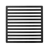 Infinity Drain - 5'' x 5'' Lines Pattern Decorative Plate for N 5, ND 5, NDB 5 in Matte Black - Matte Black