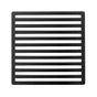 Infinity Drain - 5'' x 5'' Lines Pattern Decorative Plate for N 5, ND 5, NDB 5 in Matte Black - Matte Black