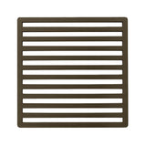 Infinity Drain - 5'' x 5'' Lines Pattern Decorative Plate for N 5, ND 5, NDB 5 in Oil Rubbed Bronze - Oil Rubbed Bronze