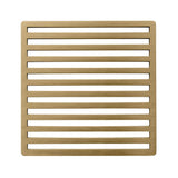 Infinity Drain - 5'' x 5'' Lines Pattern Decorative Plate for N 5, ND 5, NDB 5 in Satin Bronze - Satin Bronze