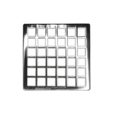 Infinity Drain - 4'' x 4'' Squares Pattern Decorative Plate for Q 4, QD 4, QDB 4 in Polished Stainless - Polished Stainless