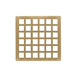 Infinity Drain - 4'' x 4'' Squares Pattern Decorative Plate for Q 4, QD 4, QDB 4 in Satin Bronze - Satin Bronze