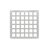 Infinity Drain - 4'' x 4'' Squares Pattern Decorative Plate for Q 4, QD 4, QDB 4 in Satin Stainless - Satin Stainless