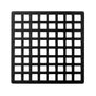 Infinity Drain - 5'' x 5'' Squares Pattern Decorative Plate for Q 5, QD 5, QDB 5 in Matte Black - Matte Black