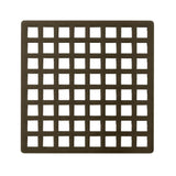 Infinity Drain - 5'' x 5'' Squares Pattern Decorative Plate for Q 5, QD 5, QDB 5 in Oil Rubbed Bronze - Oil Rubbed Bronze