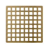 Infinity Drain - 5'' x 5'' Squares Pattern Decorative Plate for Q 5, QD 5, QDB 5 in Satin Bronze - Satin Bronze