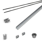 Infinity Drain - 36'' Rough Only Kit for S-AG 38 and S-DG 38 series. Includes PVC Components and Channel Trim - Matte Black