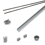 Infinity Drain - 60'' Rough Only Kit for S-AG 38 and S-DG 38 series. Includes PVC Components and Channel Trim - Oil Rubbed Bronze