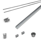 Infinity Drain - 36'' Rough Only Kit for S-AG 38 and S-DG 38 series. Includes PVC Components and Channel Trim - Polished Stainless