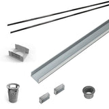 Infinity Drain - 60'' Rough Only Kit for S-AG 65, S-DG 65, and S-TIF 65 series. Includes PVC Components and Channel Trim - Matte Black