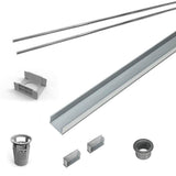 Infinity Drain - 60'' Rough Only Kit for S-AG 65, S-DG 65, and S-TIF 65 series. Includes PVC Components and Channel Trim - Polished Stainless