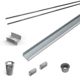 Infinity Drain - 36'' Rough Only Kit for S-AG 65, S-DG 65, and S-TIF 65 series. Includes PVC Components and Channel Trim - Satin Stainless