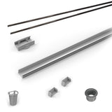 Infinity Drain - 96'' Rough Only Kit for S-LAG 38 and S-LT 38 series. Includes PVC Components and Channel Trim - Oil Rubbed Bronze