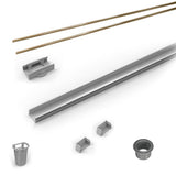 Infinity Drain - 48'' Rough Only Kit for S-LAG 38 and S-LT 38 series. Includes PVC Components and Channel Trim - Satin Bronze