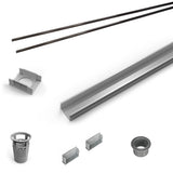 Infinity Drain - 72'' Rough Only Kit for S-LAG 65, S-LT 65, and S-LTIF 65 series. Includes PVC Components and Channel Trim - Oil Rubbed Bronze
