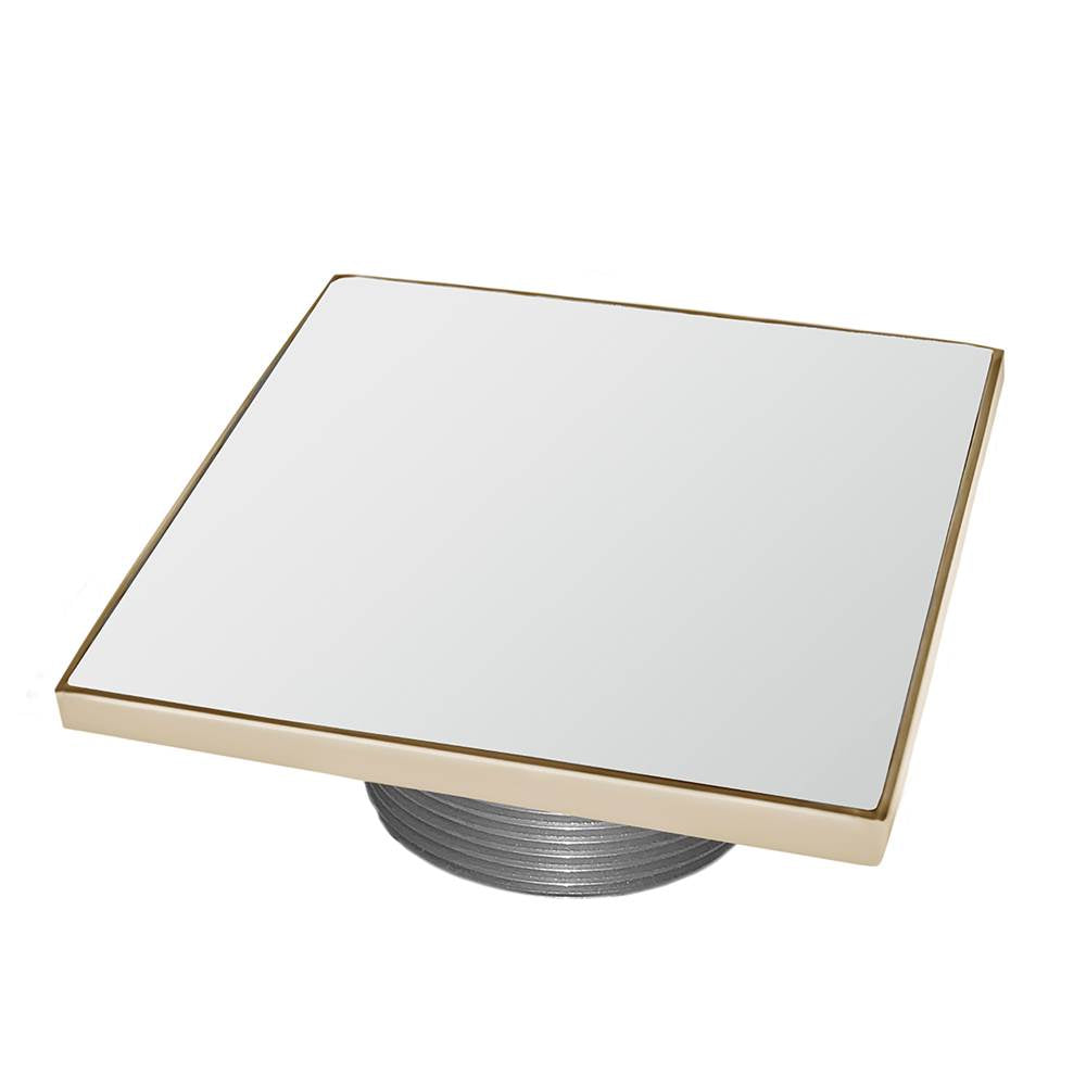 Infinity Drain - 5x5 - 2'' Roughs Throat & Mud Guard in Satin Bronze - Satin Bronze