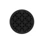 Infinity Drain - 5'' Round RKD 5 Complete Kit with Link Pattern Decorative Plate in Matte Black with PVC Drain Body, 2'' Outlet - Matte Black