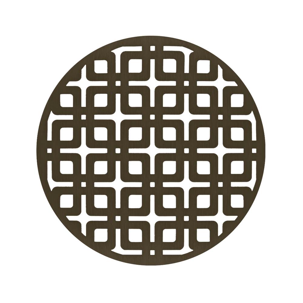 Infinity Drain - 5'' Round Link Pattern Decorative Plate for RK 5, RKD 5, RKDB 5 in Oil Rubbed Bronze - Oil Rubbed Bronze