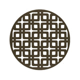 Infinity Drain - 5'' Round Link Pattern Decorative Plate for RK 5, RKD 5, RKDB 5 in Oil Rubbed Bronze - Oil Rubbed Bronze