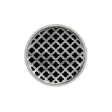 Infinity Drain - 5'' Round RMD 5 Complete Kit with Moor Pattern Decorative Plate in Polished Stainless with ABS Drain Body, 2'' Outlet - Polished Stainless