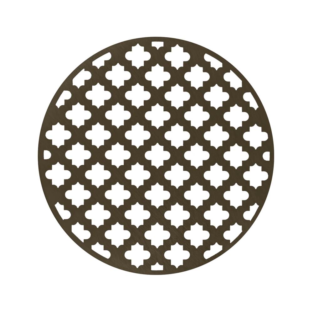 Infinity Drain - 5'' Round Moor Pattern Decorative Plate for RM 5, RMD 5, RMDB 5 in Oil Rubbed Bronze - Oil Rubbed Bronze
