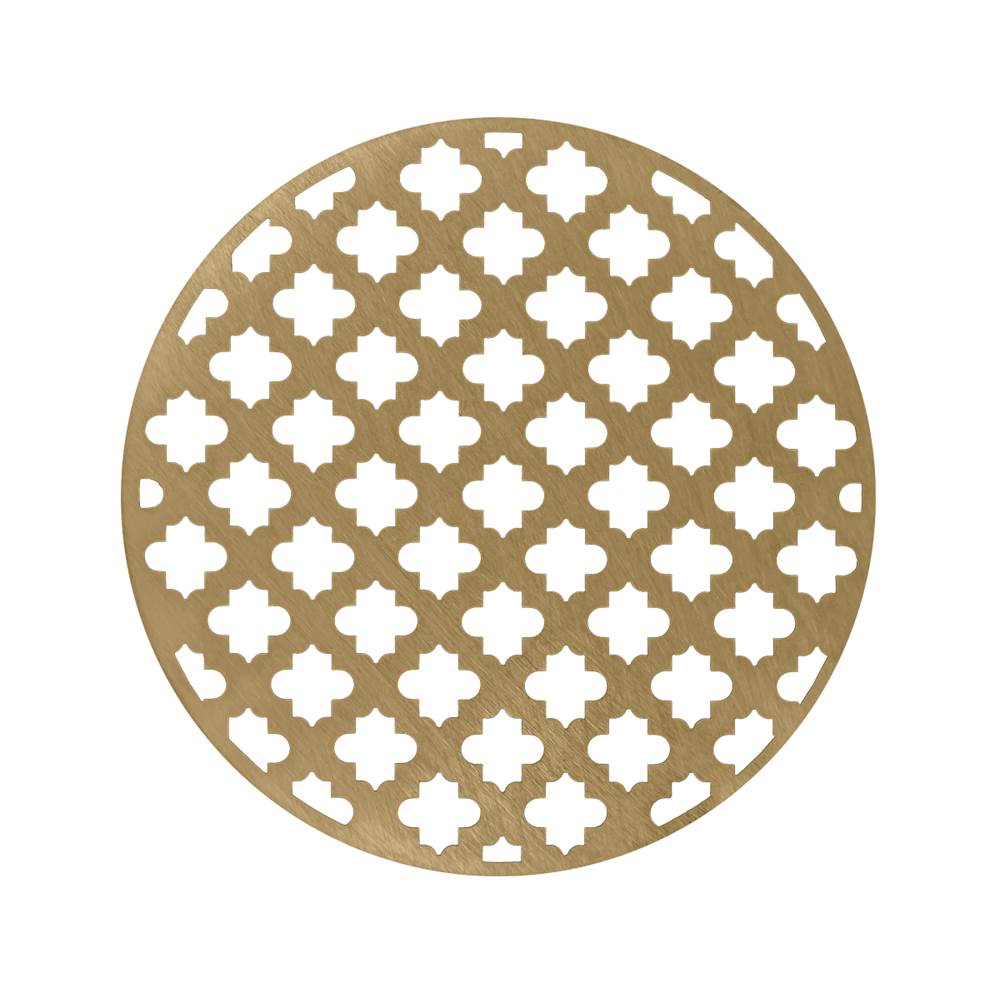Infinity Drain - 5'' Round Moor Pattern Decorative Plate for RM 5, RMD 5, RMDB 5 in Satin Bronze - Satin Bronze