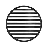 Infinity Drain - 5'' Round Lines Pattern Decorative Plate for RN 5, RND 5, RNDB 5 in Matte Black - Matte Black
