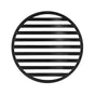 Infinity Drain - 5'' Round Lines Pattern Decorative Plate for RN 5, RND 5, RNDB 5 in Matte Black - Matte Black