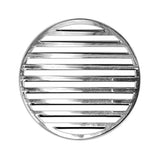 Infinity Drain - 5'' Round Lines Pattern Decorative Plate for RN 5, RND 5, RNDB 5 in Polished Stainless - Polished Stainless