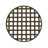 Infinity Drain - 5'' Round Squares Pattern Decorative Plate for RQ 5, RQD 5, RQDB 5 in Oil Rubbed Bronze - Oil Rubbed Bronze