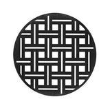 Infinity Drain - 5'' Round Weave Pattern Decorative Plate for RV 5, RVD 5, RVDB 5 in Matte Black - Matte Black