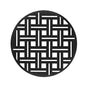 Infinity Drain - 5'' Round Weave Pattern Decorative Plate for RV 5, RVD 5, RVDB 5 in Matte Black - Matte Black