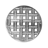 Infinity Drain - 5'' Round Weave Pattern Decorative Plate for RV 5, RVD 5, RVDB 5 in Polished Stainless - Polished Stainless