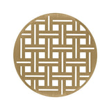 Infinity Drain - 5'' Round Weave Pattern Decorative Plate for RV 5, RVD 5, RVDB 5 in Satin Bronze - Satin Bronze
