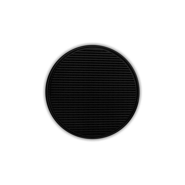 Infinity Drain - 5'' Round Strainer with Wedge Wire Pattern Decorative Plate and 2'' Throat in Matte Black for RWD 5 - Matte Black