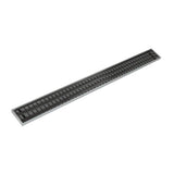 Infinity Drain - 48'' S-PVC Series Complete Kit with 4'' Wedge Wire Grate in Matte Black - Matte Black