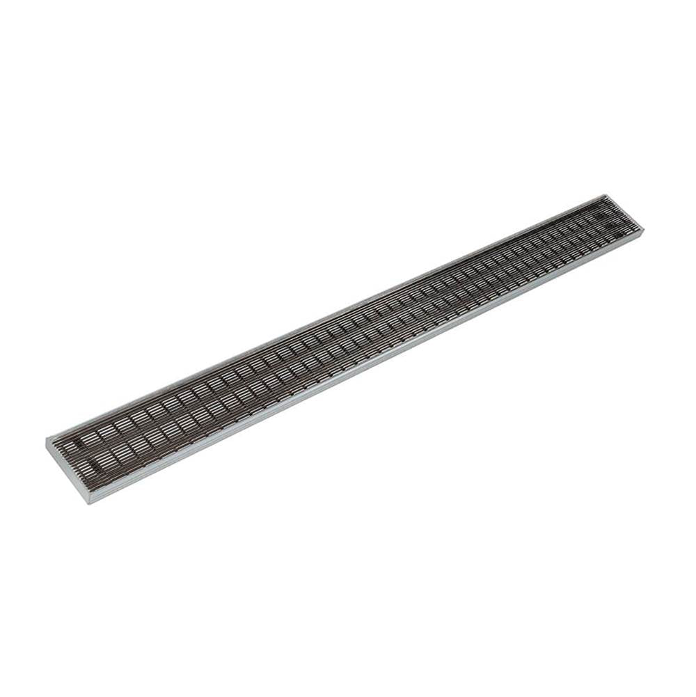 Infinity Drain - 48'' S-PVC Series Complete Kit with 4'' Wedge Wire Grate in Oil Rubbed Bronze - Oil Rubbed Bronze