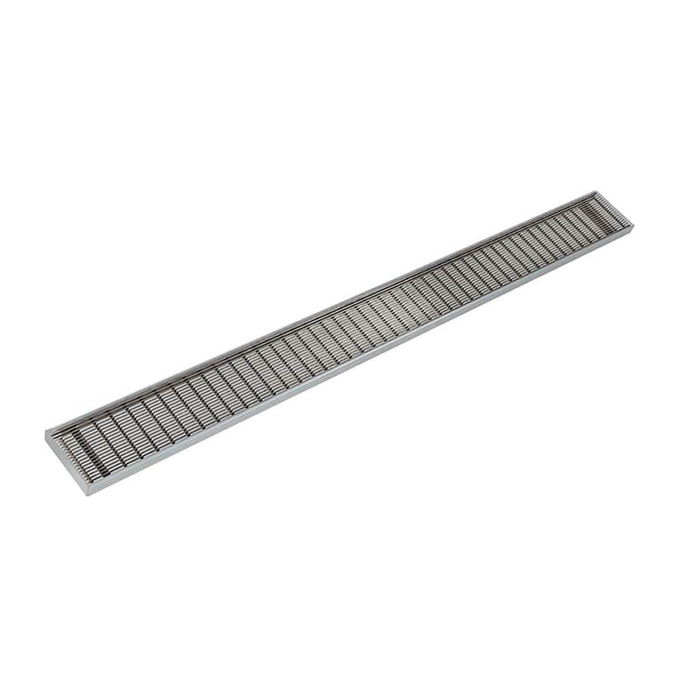 Infinity Drain - 48'' S-PVC Series Complete Kit with 4'' Wedge Wire Grate in Satin Stainless - Satin Stainless