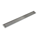 Infinity Drain - 48'' S-PVC Series Complete Kit with 4'' Wedge Wire Grate in Satin Stainless - Satin Stainless