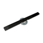 Infinity Drain - 72'' S-Stainless Steel Series High Flow Complete Kit with 2 1/2'' Wedge Wire Grate in Matte Black with Cast Iron Drain Body, 3'' No Hub Outlet - Matte Black