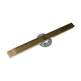 Infinity Drain - 96'' S-Stainless Steel Series High Flow Complete Kit with 2 1/2'' Wedge Wire Grate in Satin Bronze with Cast Iron Drain Body, 3'' No Hub Outlet - Satin Bronze