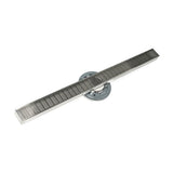 Infinity Drain - 48'' S-Stainless Steel Series High Flow Complete Kit with 2 1/2'' Wedge Wire Grate in Satin Stainless with Cast Iron Drain Body, 3'' No Hub Outlet - Satin Stainless