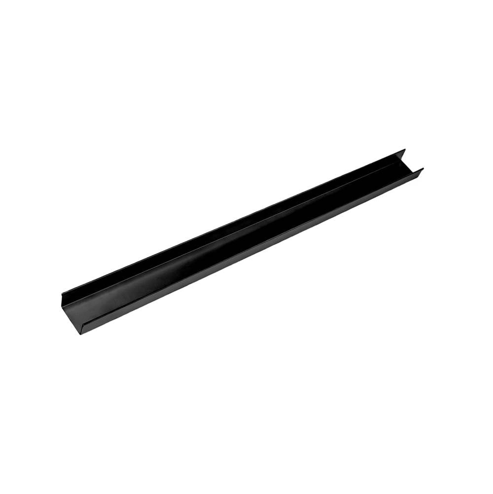 Infinity Drain - 96'' Stainless Steel Open Ended Channel for S-AS 65/S-AS 99/S-LTIFAS 65/S-LTIFAS 99 Series in Matte Black - Matte Black