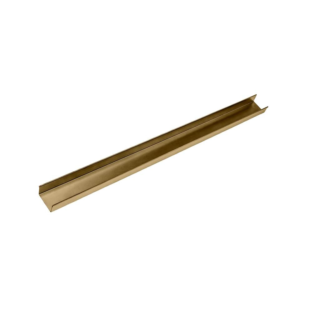 Infinity Drain - 96'' Stainless Steel Open Ended Channel for S-AS 65/S-AS 99/S-LTIFAS 65/S-LTIFAS 99 Series in Satin Bronze - Satin Bronze