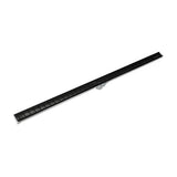 Infinity Drain - 96'' S-PVC Series Low Profile Complete Kit with 1 1/2'' Wedge Wire Grate in Matte Black - Matte Black