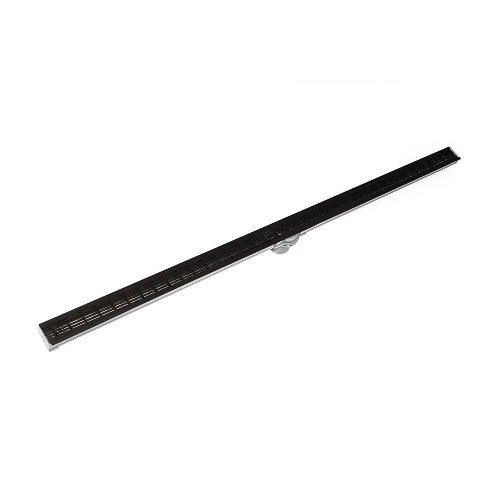 Infinity Drain - 48'' S-PVC Series Low Profile Complete Kit with 1 1/2'' Wedge Wire Grate in Oil Rubbed Bronze - Oil Rubbed Bronze
