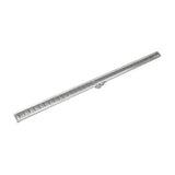 Infinity Drain - 48'' S-PVC Series Low Profile Complete Kit with 1 1/2'' Wedge Wire Grate in Polished Stainless - Polished Stainless