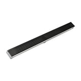 Infinity Drain - 36'' S-PVC Series Low Profile Complete Kit with 2 1/2'' Wedge Wire Grate in Matte Black - Matte Black